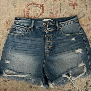 KanCan Fly Button Denim Shorts